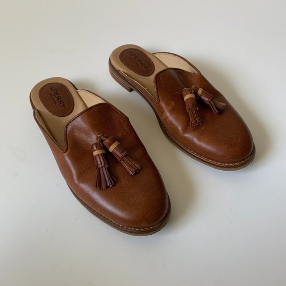 Sperry Shoes - Sperry Leather Seaport Levy Tassel Mule